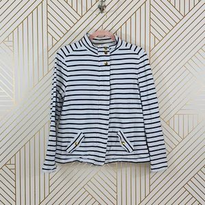 Basic Editions Navy White Stripe Jacket